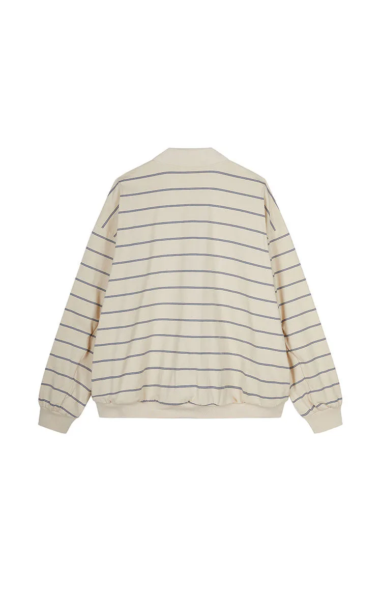 T-shirt / JNBY Striped Cotton Long-Sleeve Polo