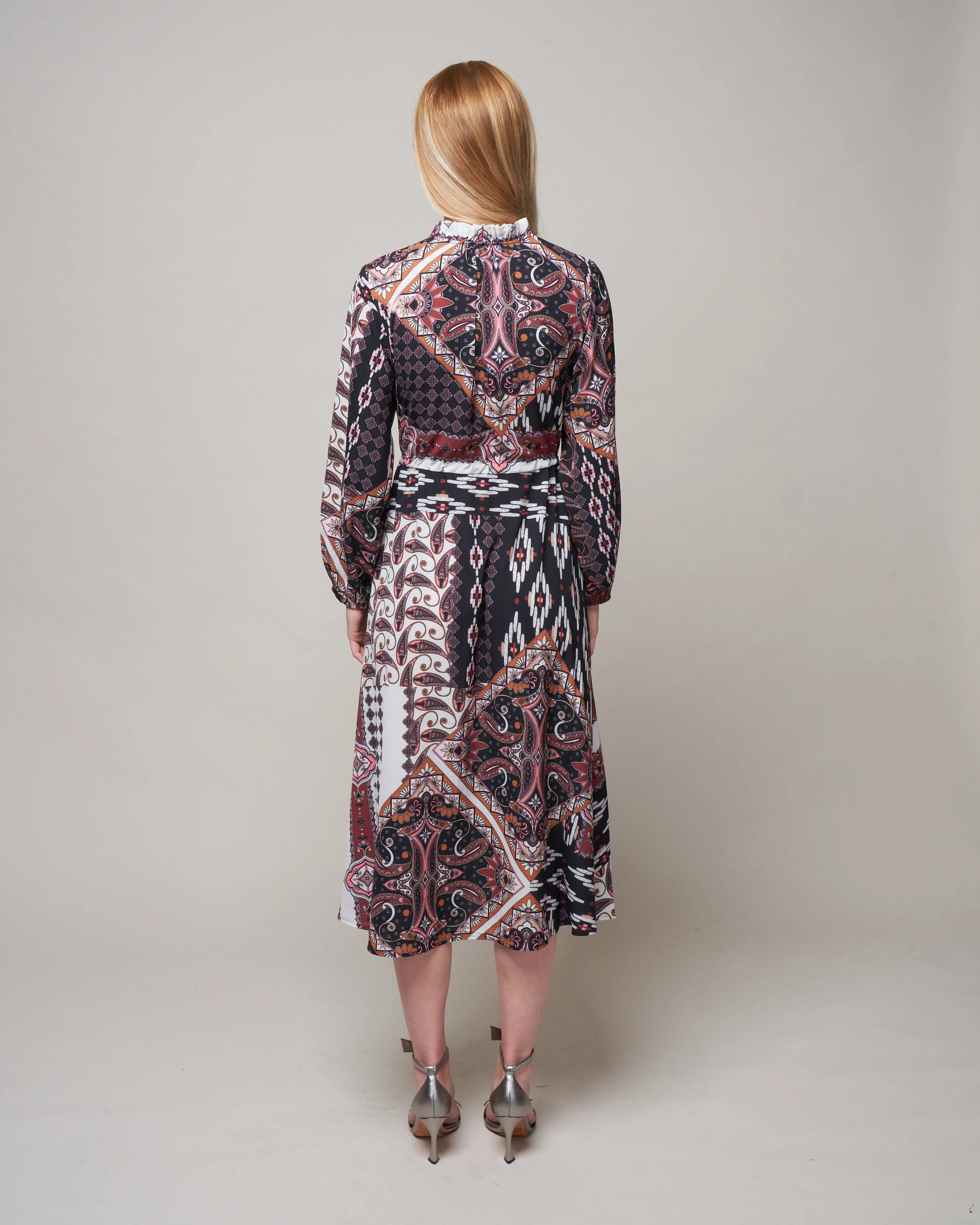 tanglewood dress - pandora patchwork black