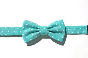 Teal Polka Dot Children's Bow Tie
