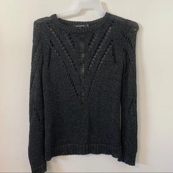 Tess Giberson Open Knit Sweater Size M
