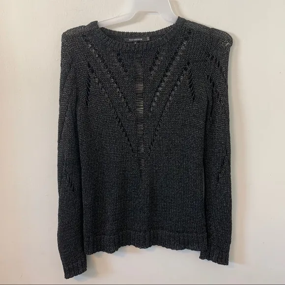 Tess Giberson Open Knit Sweater Size M