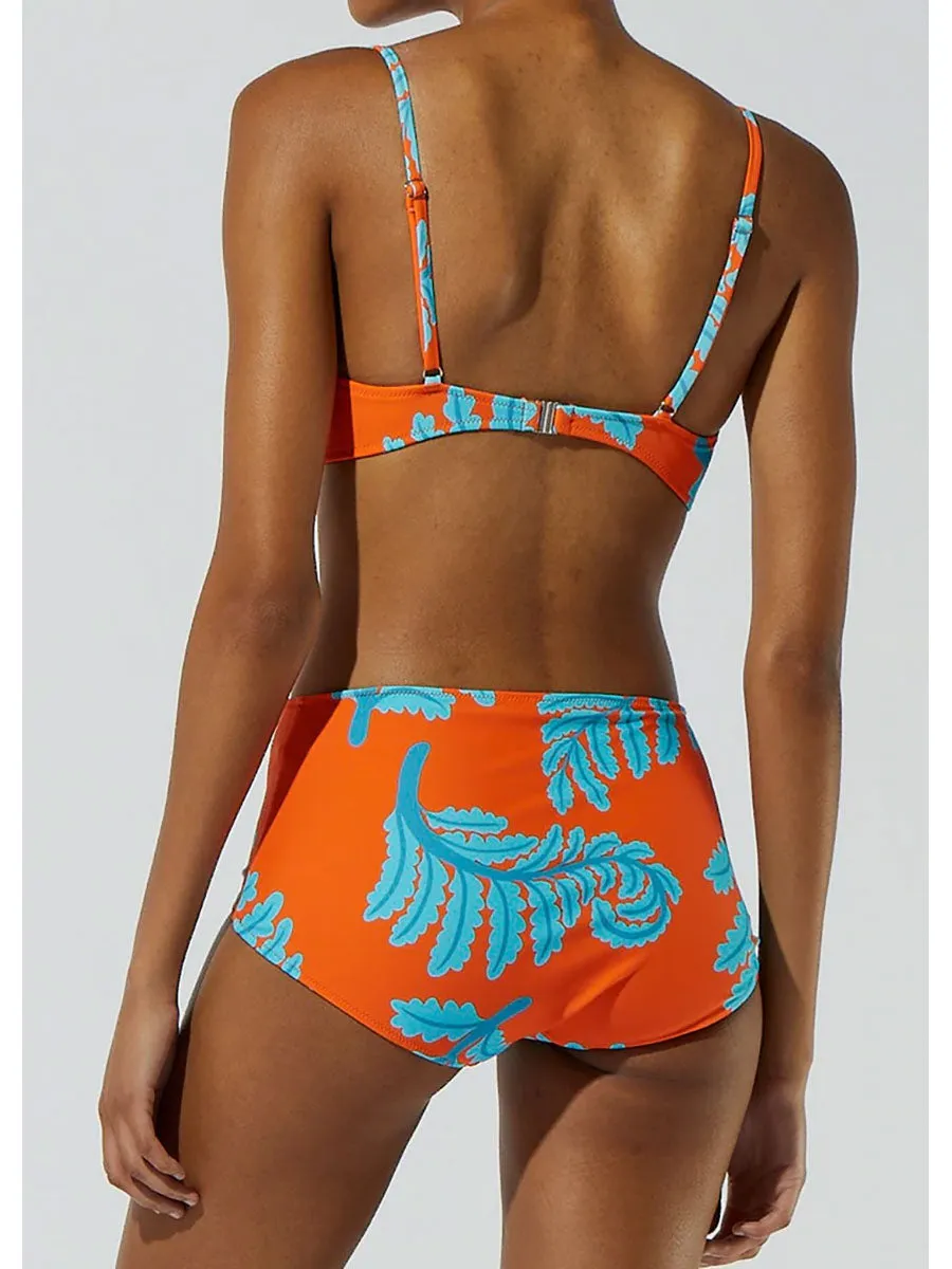The Ginger Top in Leaf Motif
