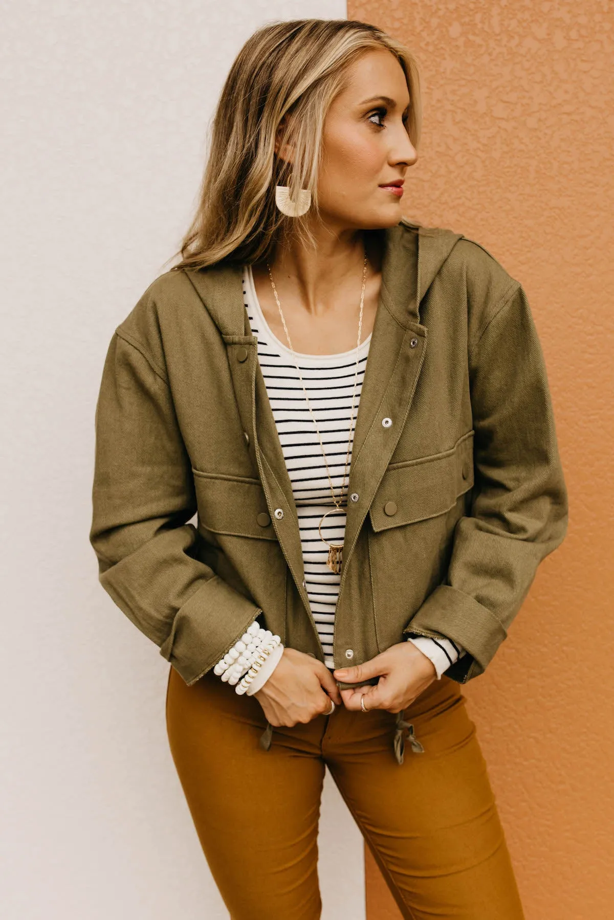 The Stetson Hooded Crop Jacket  - FINAL SALE