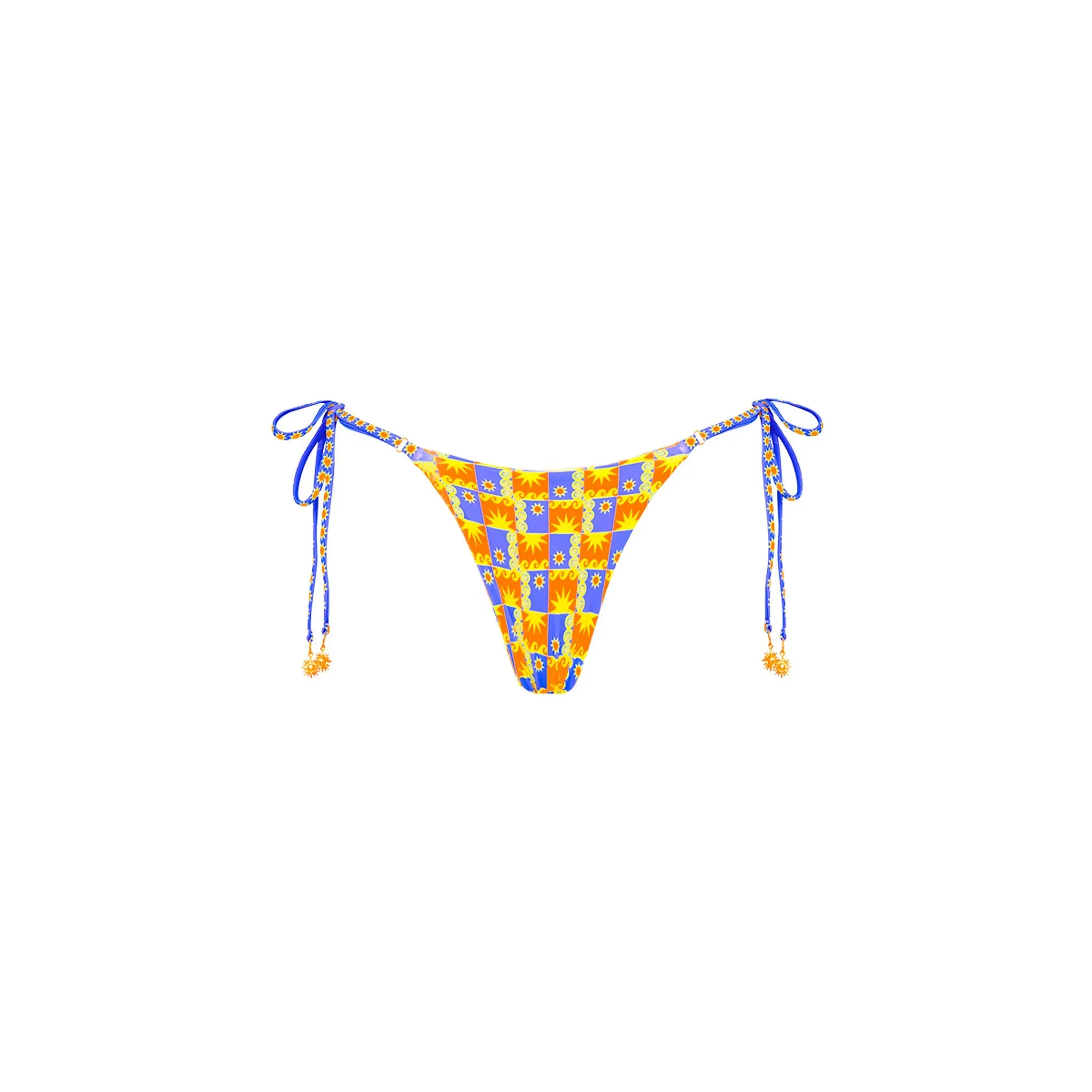 Thong Tie Side Bikini Bottom - Sunburst