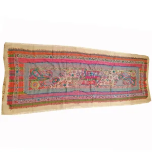 Three Layered Handspun Design Embroidered Table Runner and Stole