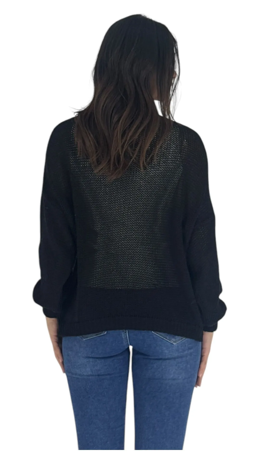 Tia black cardigan