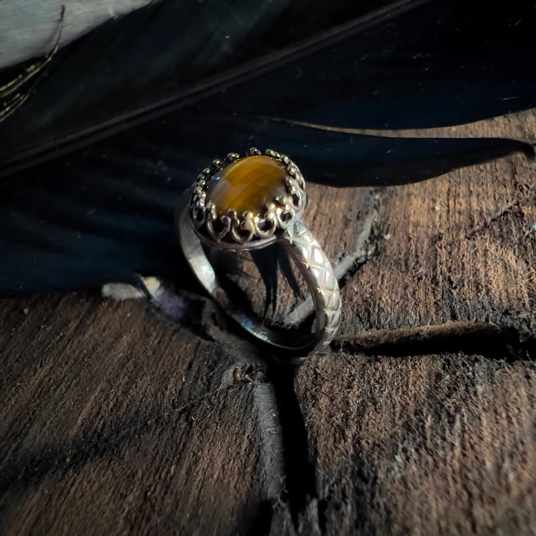 Tiger Eye Dragon Ring