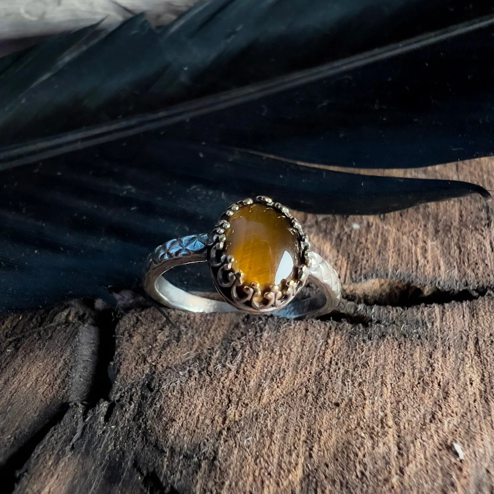 Tiger Eye Dragon Ring
