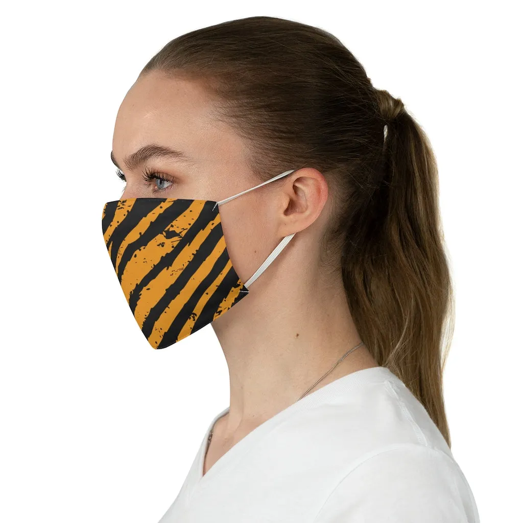 Tiger Stripes Printed Fabric Fashion Face Mask Animal Print