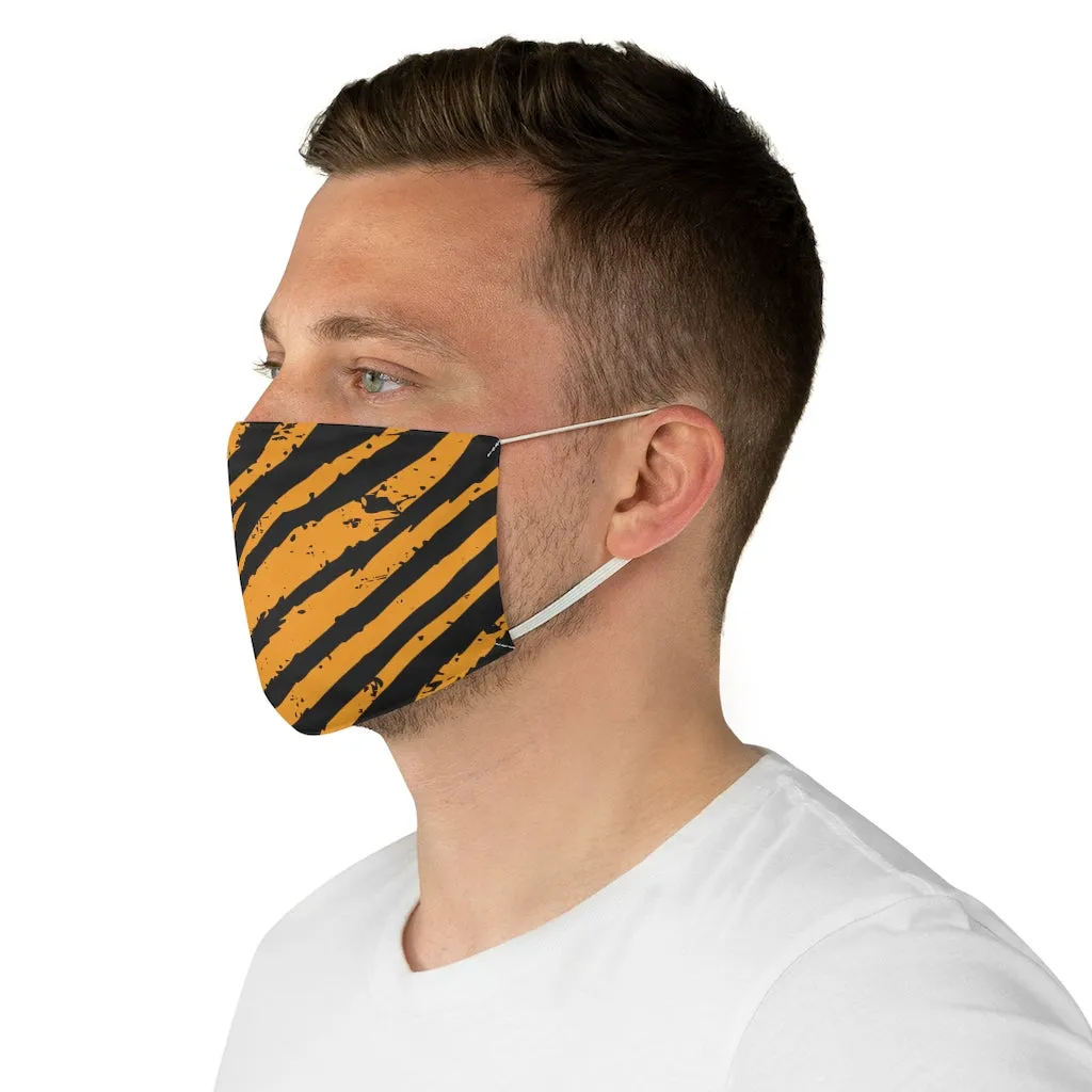 Tiger Stripes Printed Fabric Fashion Face Mask Animal Print