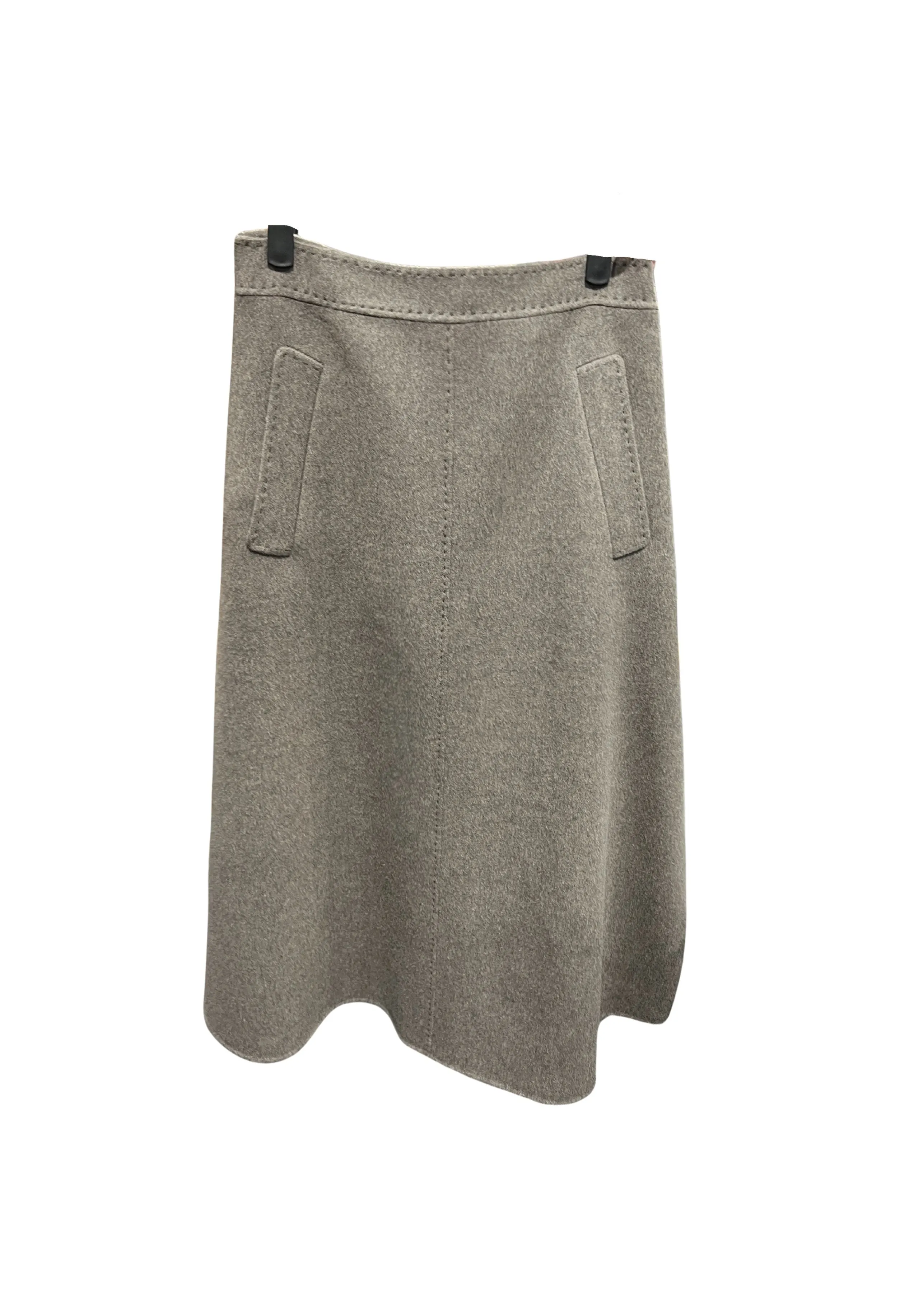 Top Stitch Midi Skirt Mocha