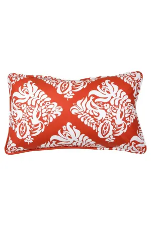 turtledove ginger orange printed cloth 12" x 20" piped pillow covers