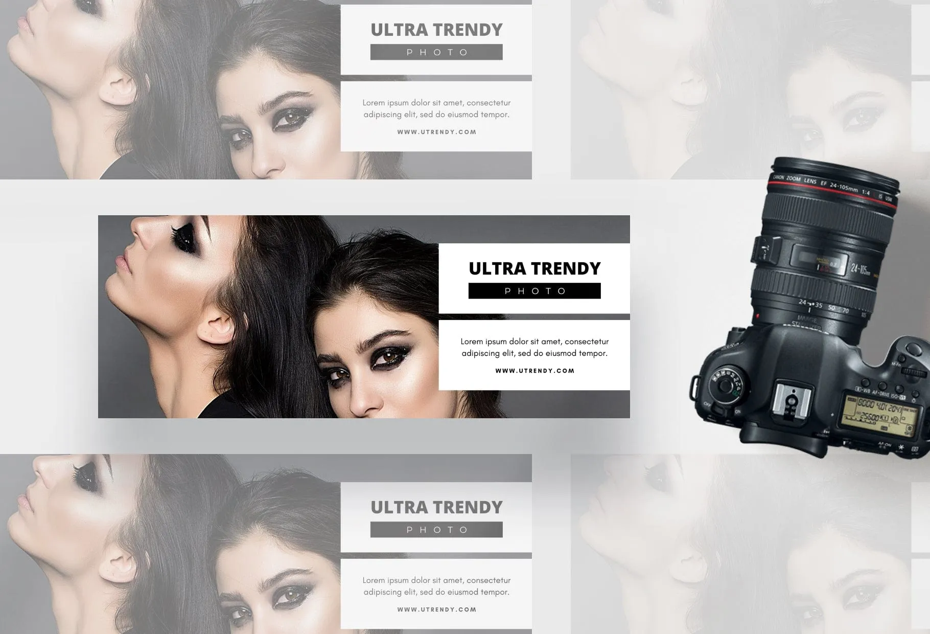 Ultra Trendy Photo Facebook Cover for Photographers Editable Canva Template