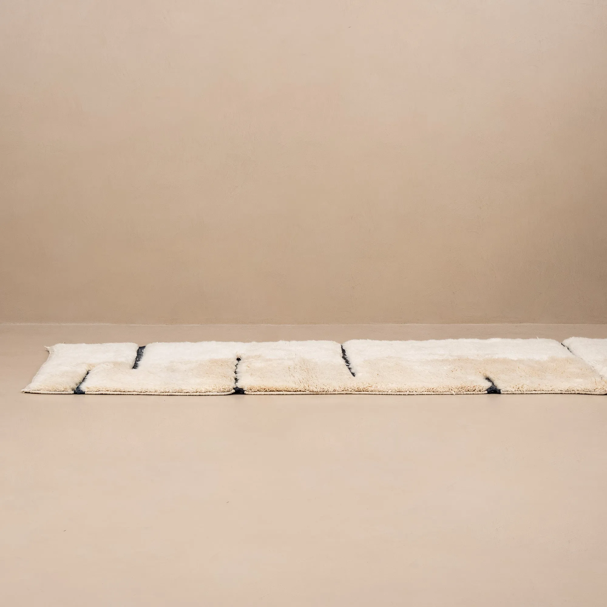 Unfinished Lines -  Luxury Shag Moroccan Runner Rug