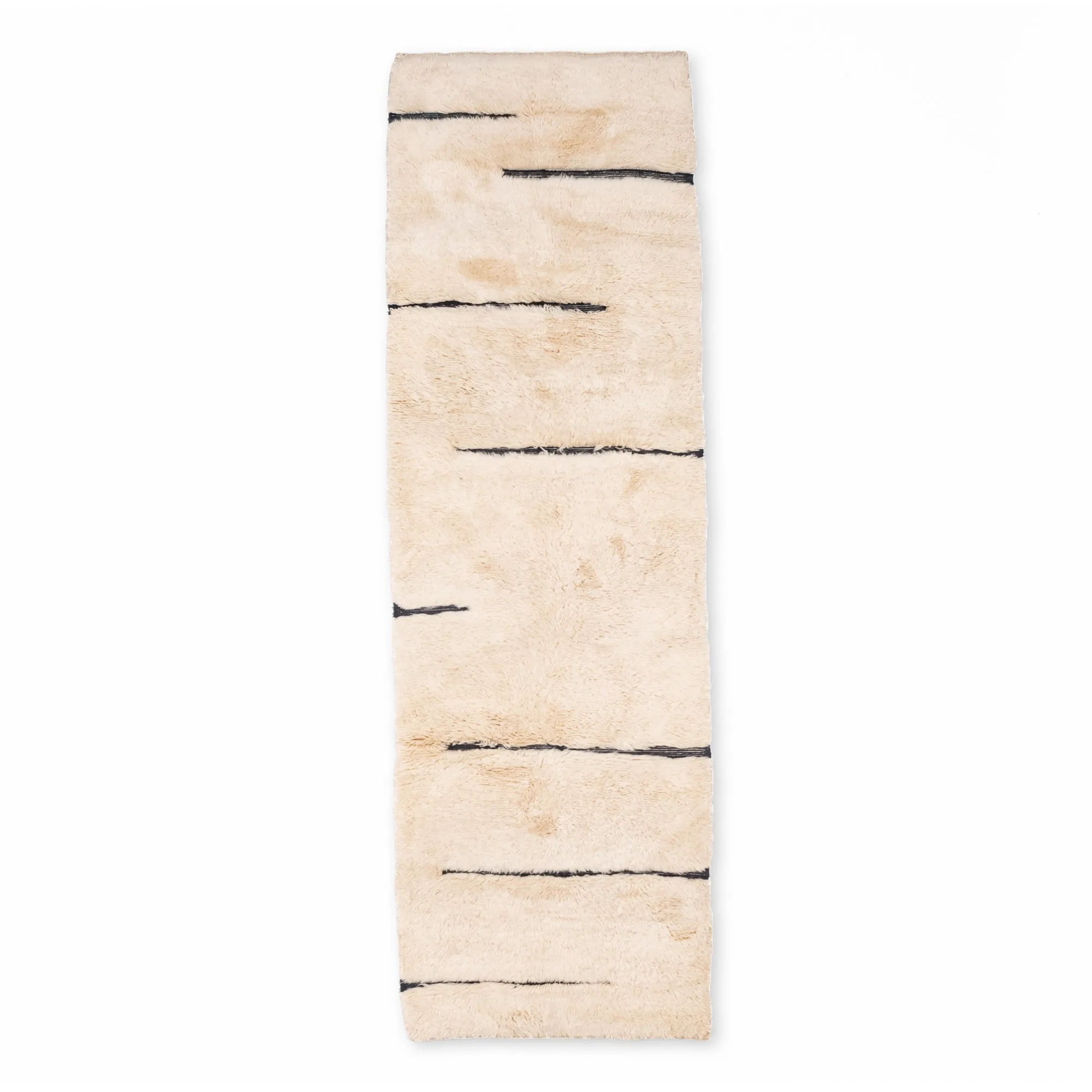 Unfinished Lines -  Luxury Shag Moroccan Runner Rug