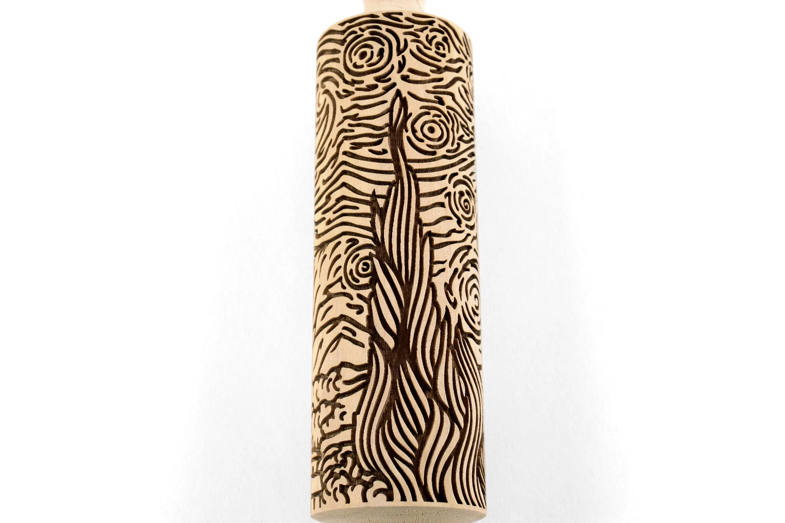 Van Gogh Starry Night  Rolling Pin Embossed  for Clay, Ceramics, Cookie Stamp, Clay Mold Pottery Tool, Shortbread, Clay Roller, Christmas Gift