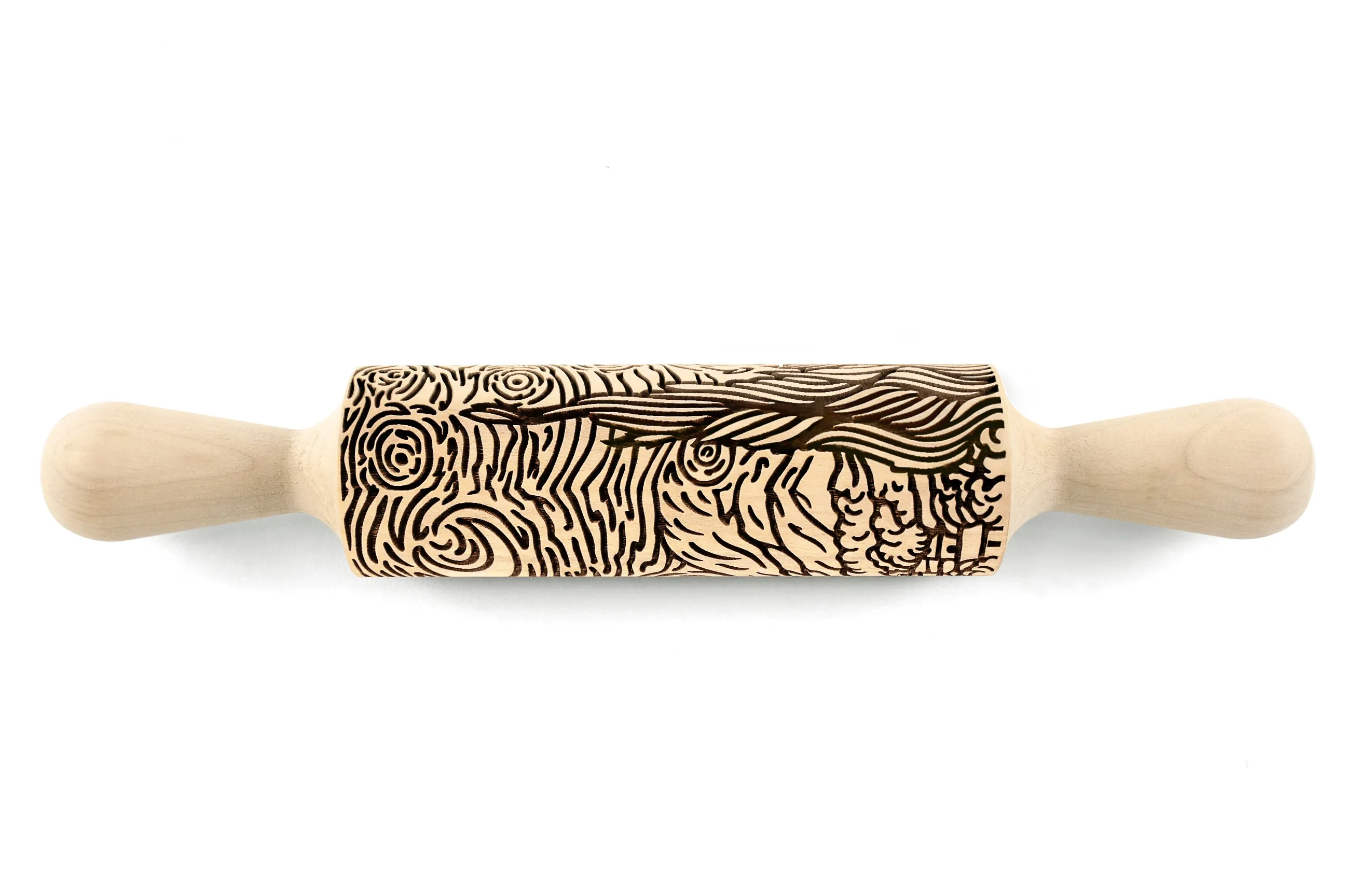 Van Gogh Starry Night  Rolling Pin Embossed  for Clay, Ceramics, Cookie Stamp, Clay Mold Pottery Tool, Shortbread, Clay Roller, Christmas Gift