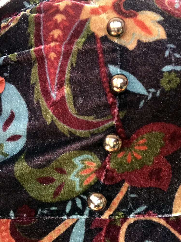 Velvet Print Midnight Garden Skirt by Double D Ranchwear