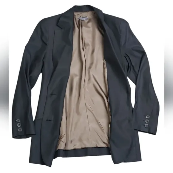 Vince Bemberg/Cotton Two Button Silk Lined Quiet Luxury Boyfriend Blazer