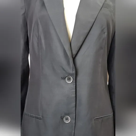 Vince Bemberg/Cotton Two Button Silk Lined Quiet Luxury Boyfriend Blazer