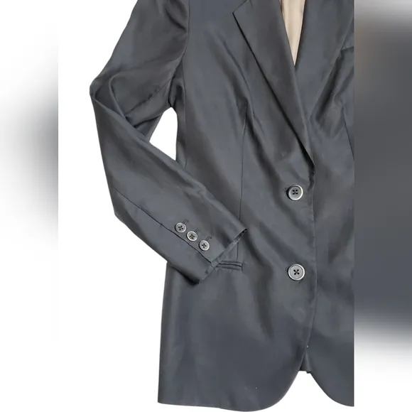 Vince Bemberg/Cotton Two Button Silk Lined Quiet Luxury Boyfriend Blazer