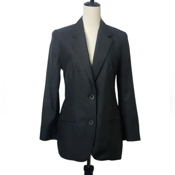 Vince Bemberg/Cotton Two Button Silk Lined Quiet Luxury Boyfriend Blazer