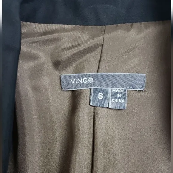 Vince Bemberg/Cotton Two Button Silk Lined Quiet Luxury Boyfriend Blazer