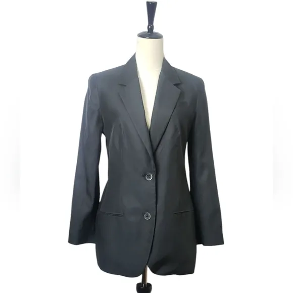 Vince Bemberg/Cotton Two Button Silk Lined Quiet Luxury Boyfriend Blazer
