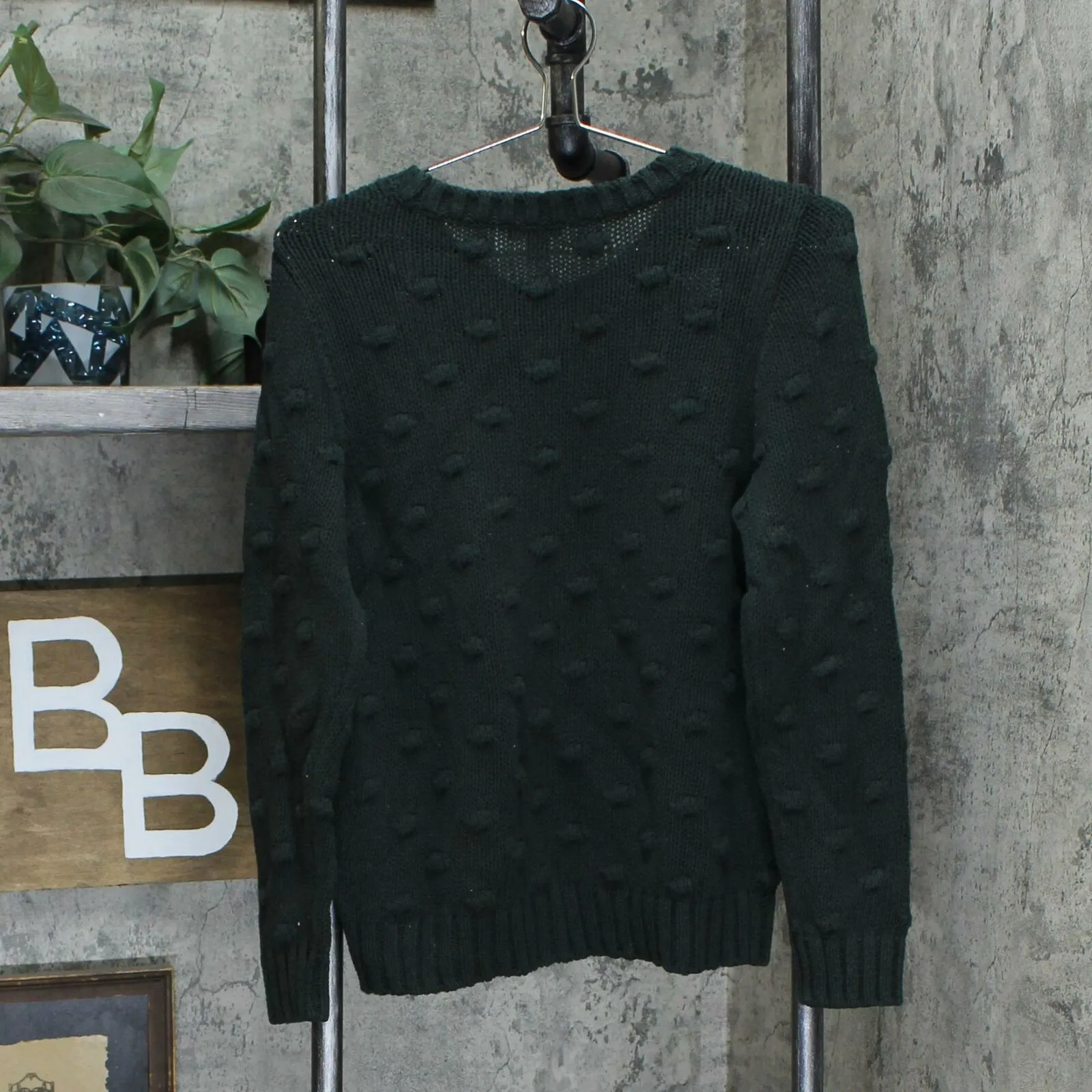 Vince Camuto Petite All Cotton Popcorn Knit Chunky Sweater