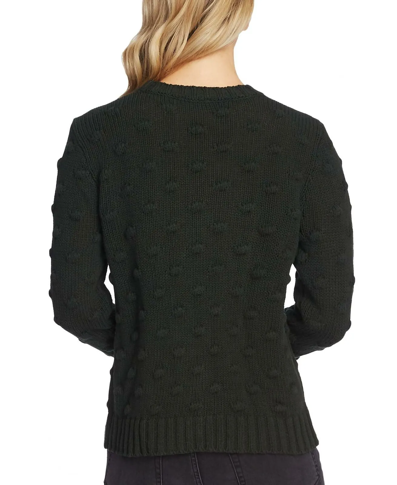 Vince Camuto Petite All Cotton Popcorn Knit Chunky Sweater