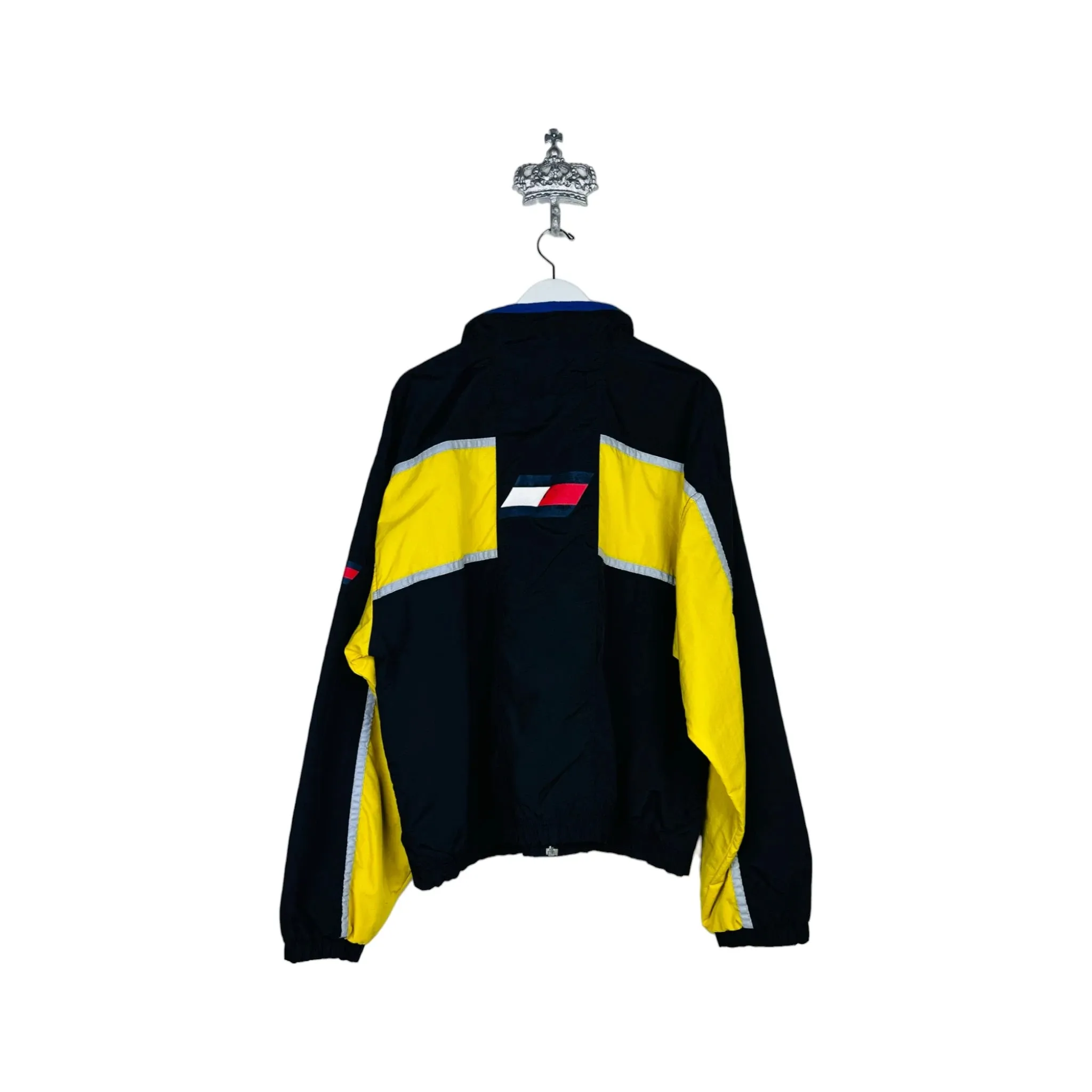 VINTAGE TOMMY HILFIGER YELLOW STRIPED JACKET - XL