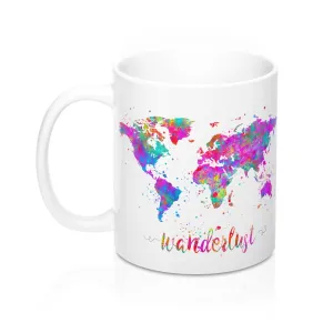 Wanderlust Map Mug