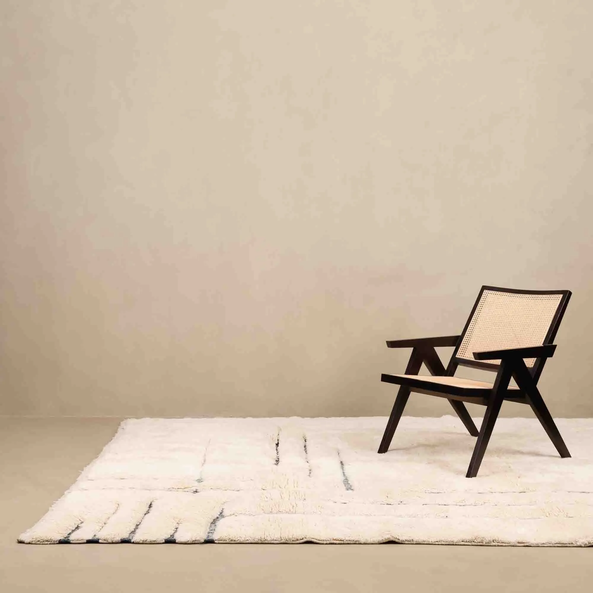 Whispered Lines - Luxury Shag Moroccan Rug
