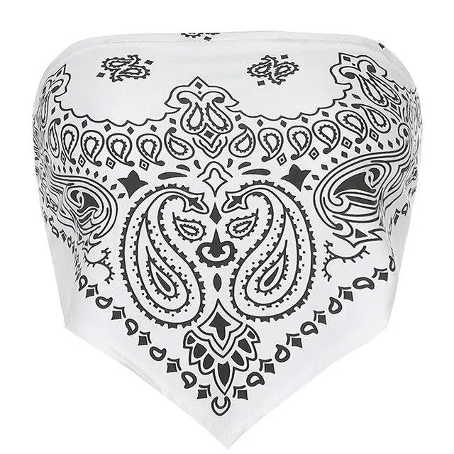 White Bandana Top