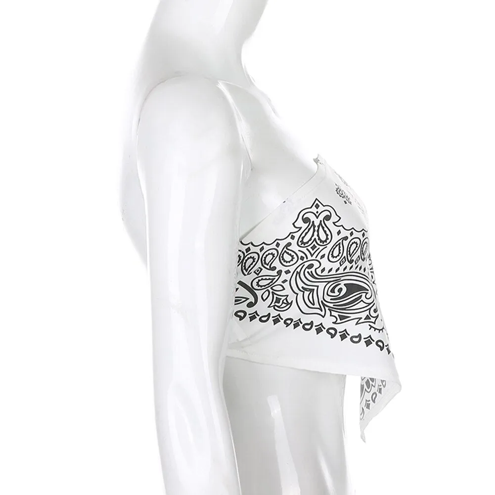 White Bandana Top