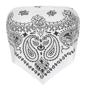 White Bandana Top