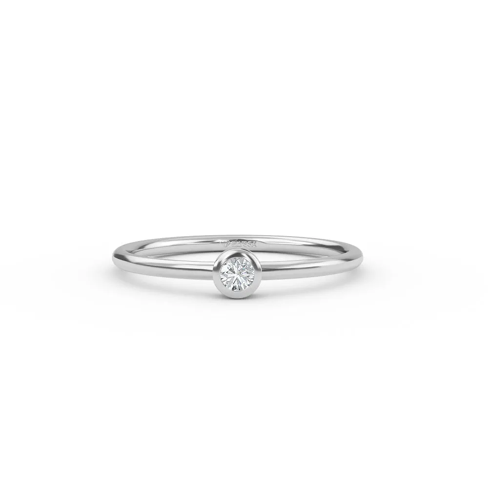White Gold Diamond Solitaire Ring