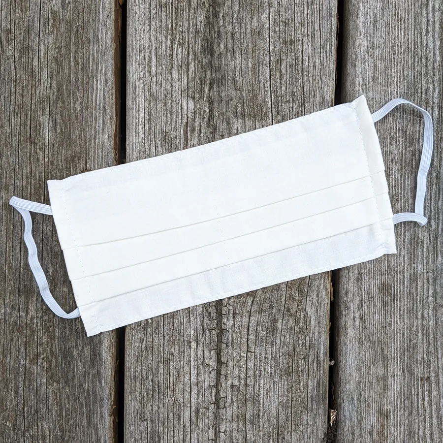 White Up Cycled Cotton Face Mask