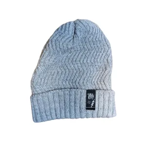 Wild Roots Luxury British Wool Grey Beanie - Handcrafted in Nottingham