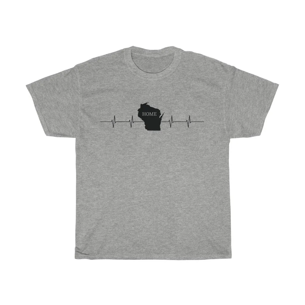 Wisconsin Home Heartbeat Shirt
