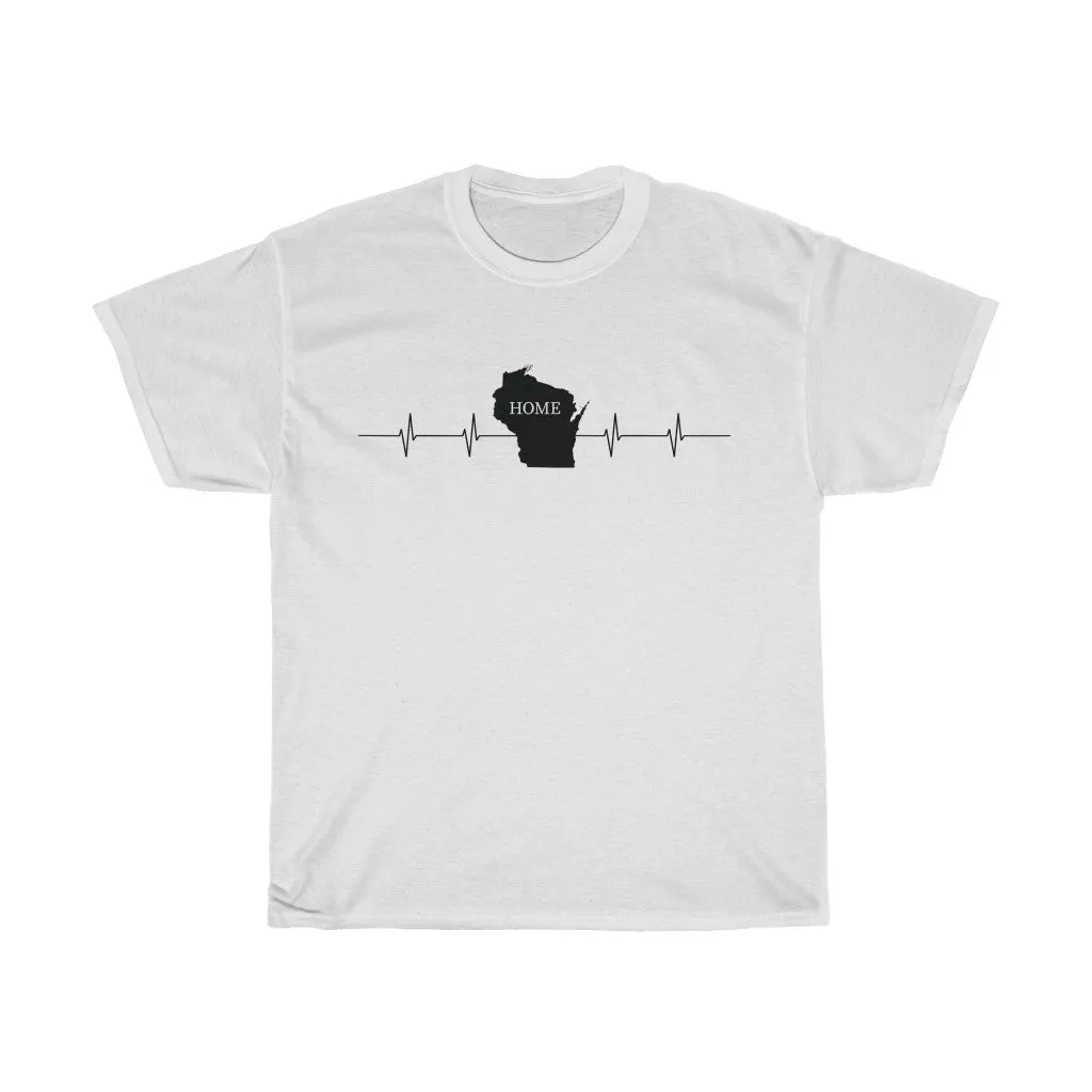 Wisconsin Home Heartbeat Shirt