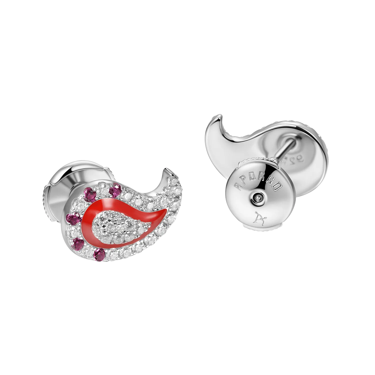 Women's Paisley Stud Earrings - Pair