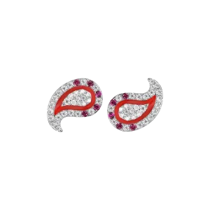 Women's Paisley Stud Earrings - Pair