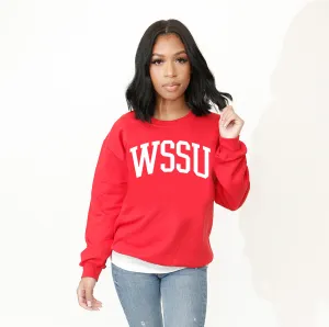 WSSU | Univ. Arch RED W/White Unisex Sweatshirt (**)