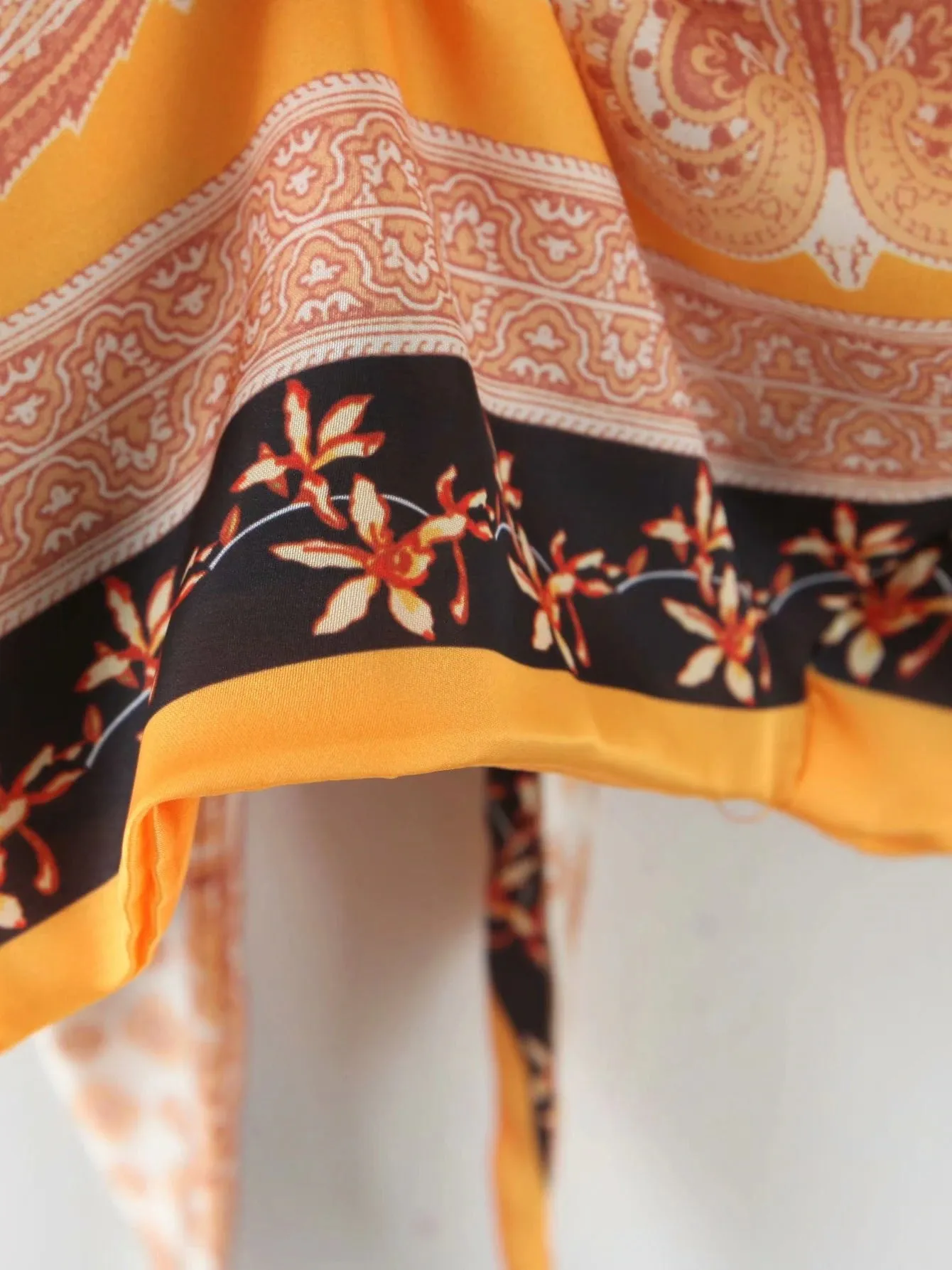 Yellow Bandana Crop Top