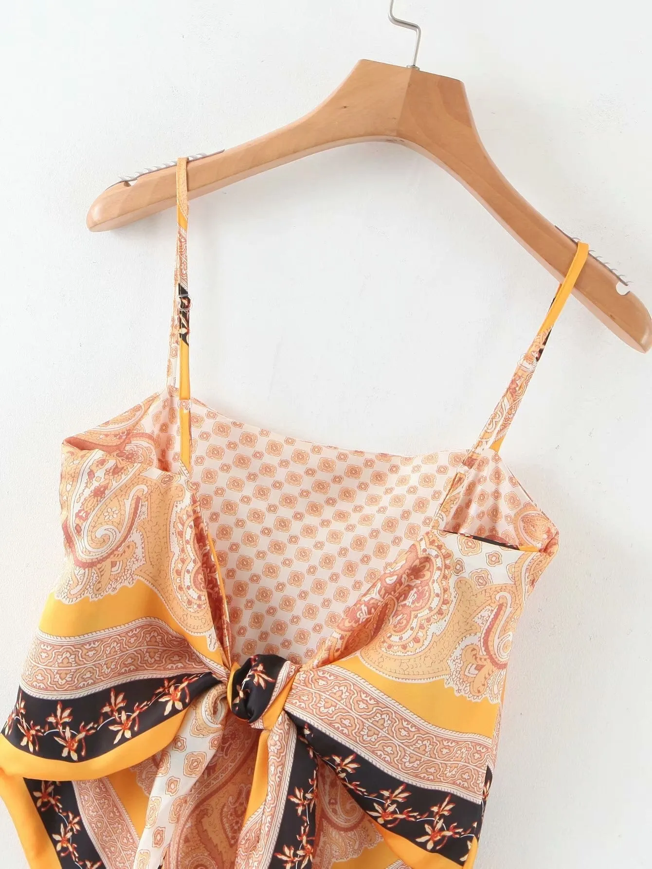 Yellow Bandana Crop Top