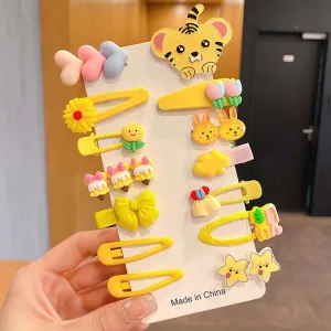 Yellow Fever Theme Hair Clips (Set of 12)
