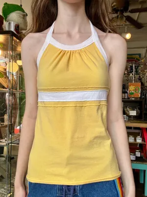 Yellow Y2K halter top
