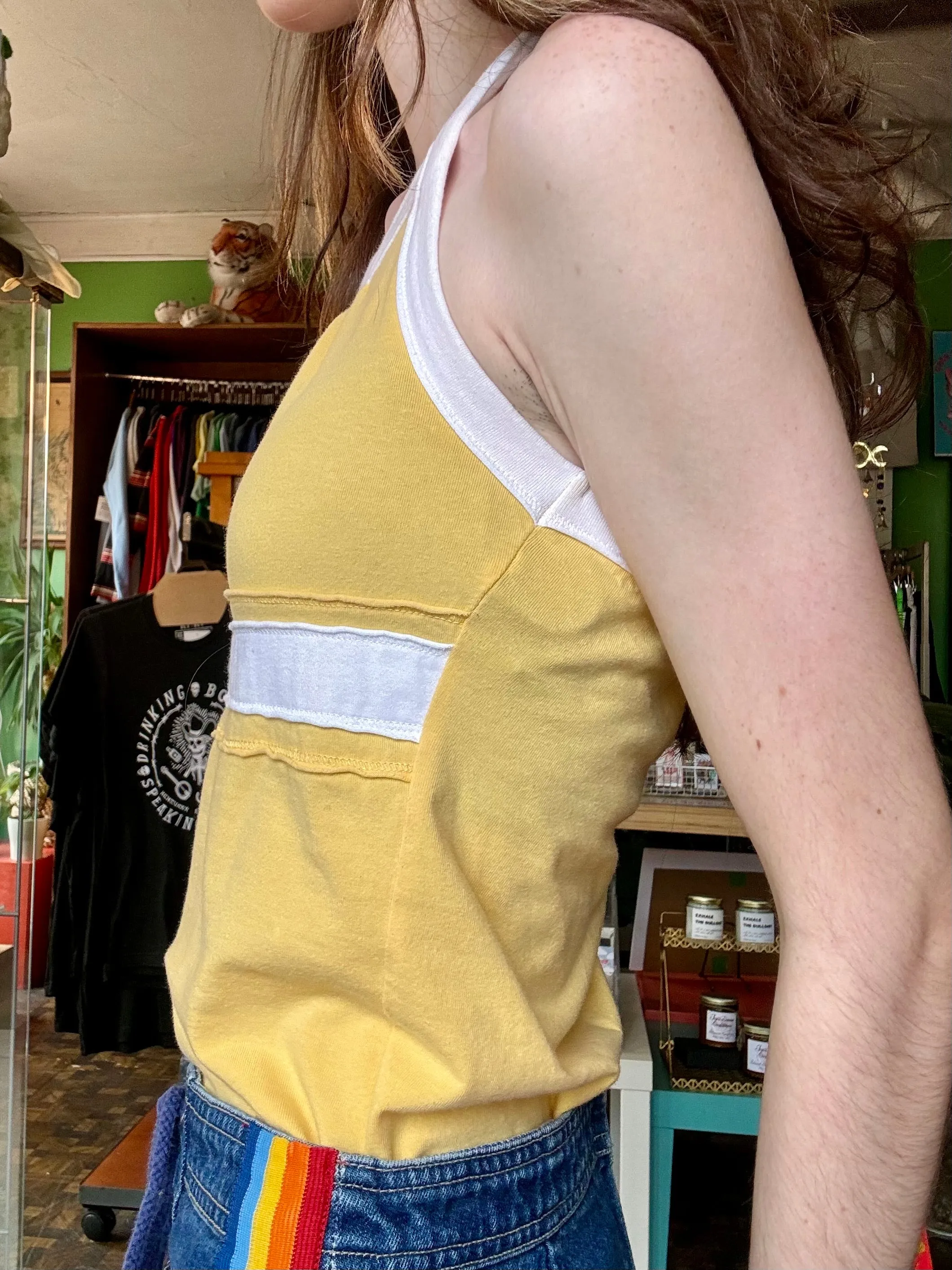 Yellow Y2K halter top
