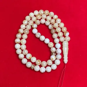YELLOW/WHITE AMBER MISBAHA 10,2mm 41,3g